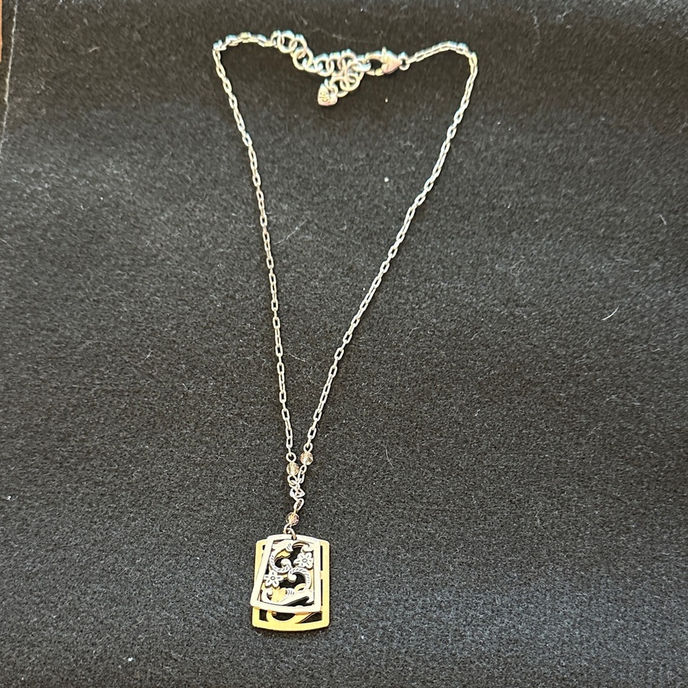 Gold and Silver Pendant Necklace